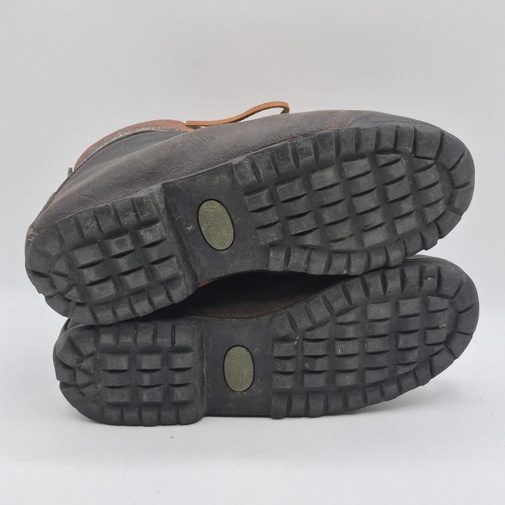 Vintage Vasque 7549 Boots Mens Size 9.5 Brown Leather Hiking Combat Trail Lined‎